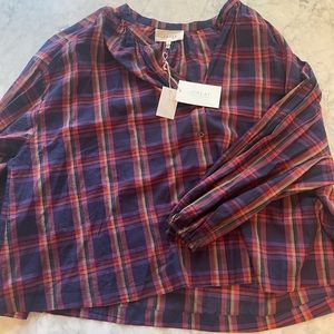 The Great plaid long sleeve. Size 3. NWT.